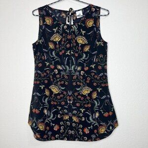 CAbi #3621 "Legend Blouse" Folklore Pattern Sleeveless Top Size Large